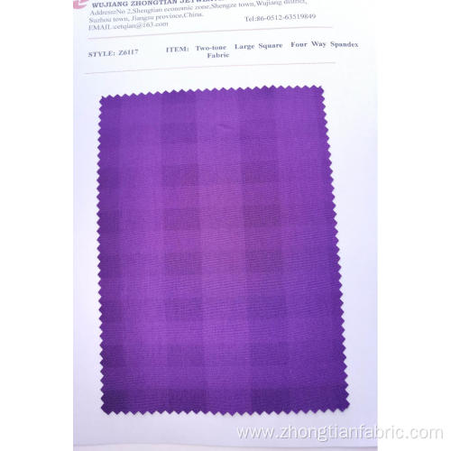 Two-tone Large Square Four Way Spandex Fabric